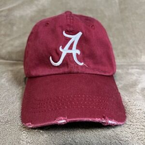 Alabama Crimson Tide Hat Cap Mens Red Maroon Strap Back Football‎ NCAA Adult